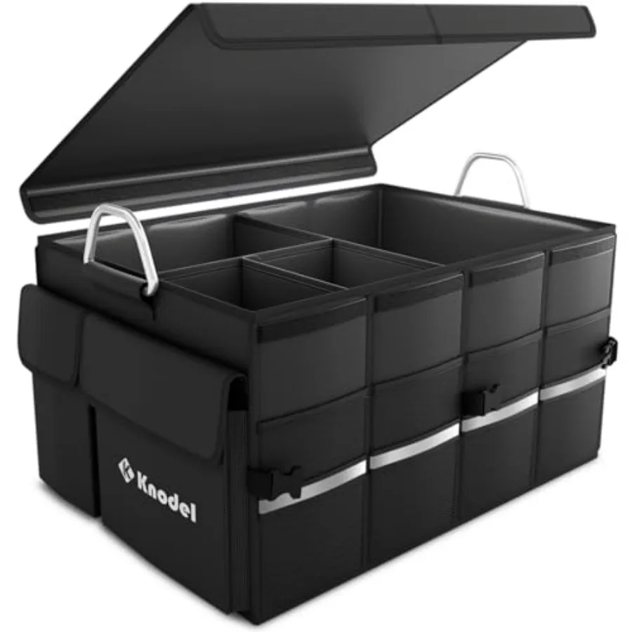 

Car Trunk Organizer Black for Unisex Automobiles Durable Storage Solution with Compact Design and High Ccity
