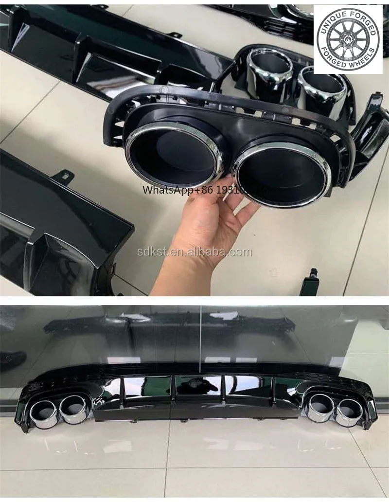 

S7 Style Rear Diffuser Exhaust Pipe Kits for audi A7 C8 2019 2020+