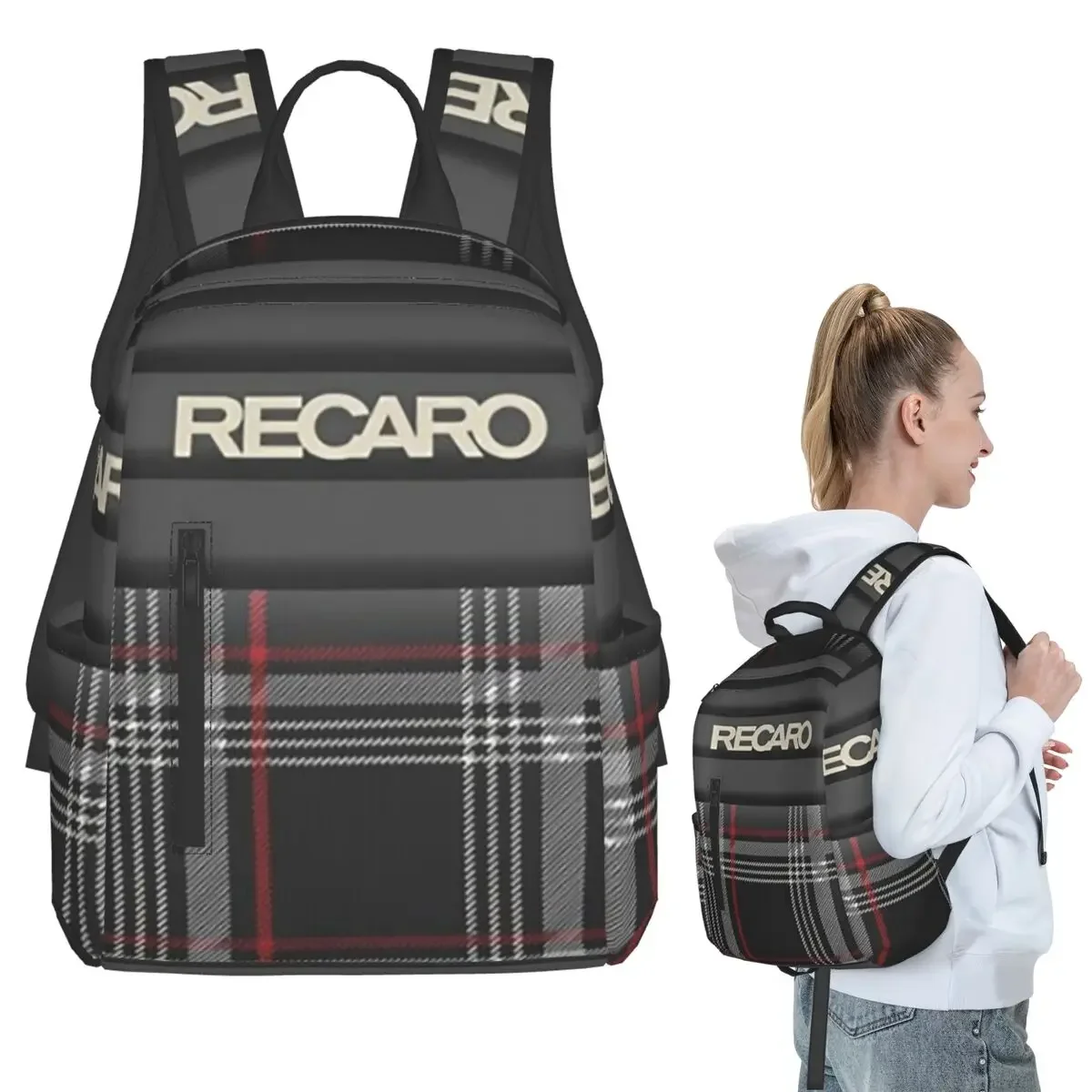 

Tartan Plaid Recaros Backpack Student Boys Girls BookBag Kids School Bag Computer Shoulder Bags for Men Women