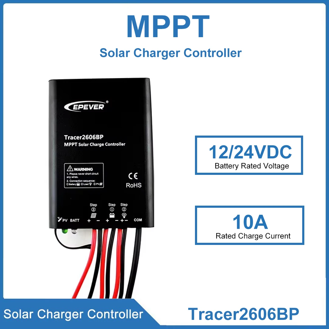 

Контроллер солнечного зарядного устройства серии EPEVER TracerBP, литиевая батарея 10А, контроллер MPPT, IP67, водонепроницаемый регулятор