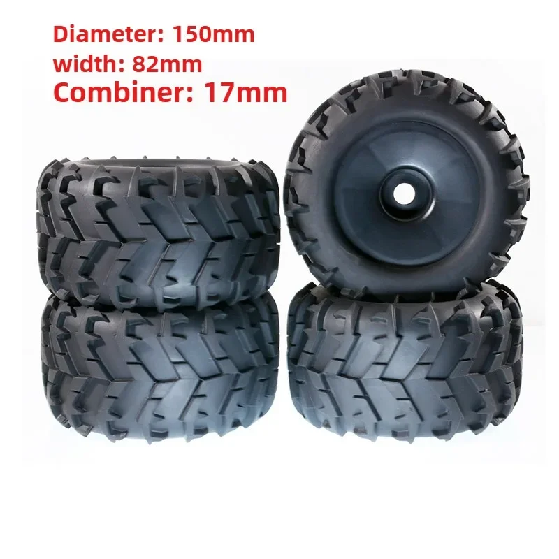 원격 조종 자동차 타이어 1:8 일반 등반 차량 오프로드 차량 휠 개조 긴 액세서리 150MM