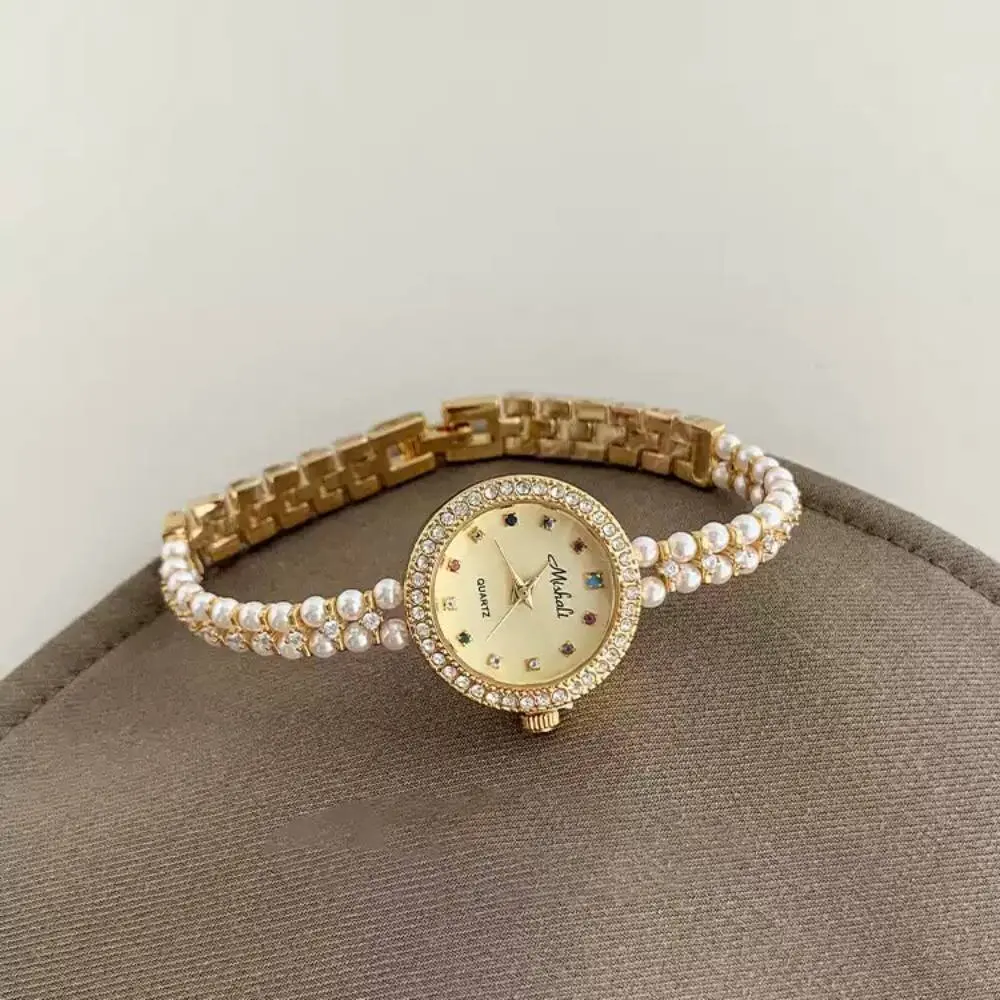 

Trendy Simplicity Temperament Pearl Wrist strap quartz Watch For women' lady Chain watch strap watch Jewelry accessories