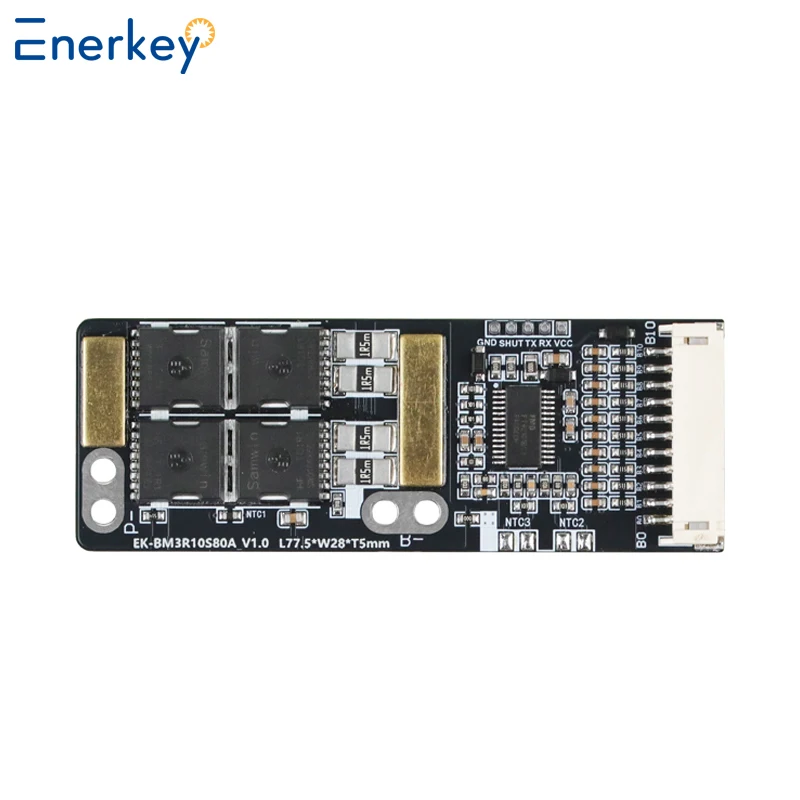 Enerkey 3S 4S 12V 80A 9S 10S 36V Li-ion BMS z NTC 5S 6S 7S 24V do akumulatorów 3.7V 18650 3.2V Lifepo4 8S 24V BMS do e-bike'ów — zdjęcie produktu 2