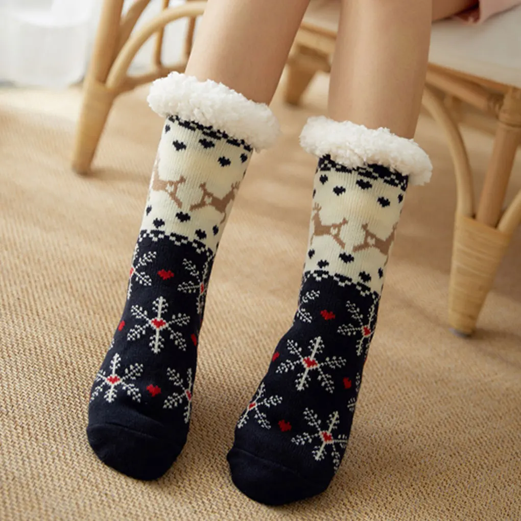 Calcetines térmicos por encima de la rodilla, calcetín antideslizante, botas cálidas, calcetería, accesorios de esquí, Cosplay, invierno, paquete de 2