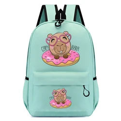 Kids School Backpack Bags Chibi Kawaii Cute Capybara Student Schoolbag Kids Anime Cartoon Bagpack Boys Girls Bookbag