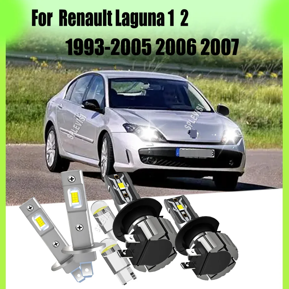 

H1 H7 LED Headlight Hi Low Combo No Hot Spots, Perfect Light Distribution For Renault Laguna 1 2 1993 1994 1995 1996 1997-2007