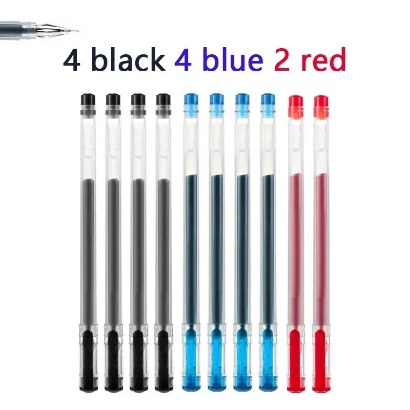 12 stks/set Diamond tip Gel Pen Fijne 0.38mm Grote capaciteit Zwart/Blauw/Rode inkt Examen Ondertekening Schrijven School kantoorbenodigdheden Statione