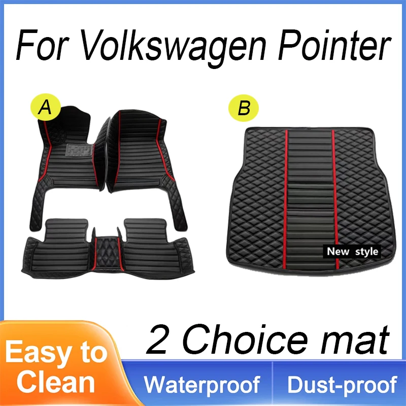 Customized Artificial Leather Car Floor Mat For Volkswagen Pointer 2004 2005 2006 Protect Your Vehicle's Interior Accessory