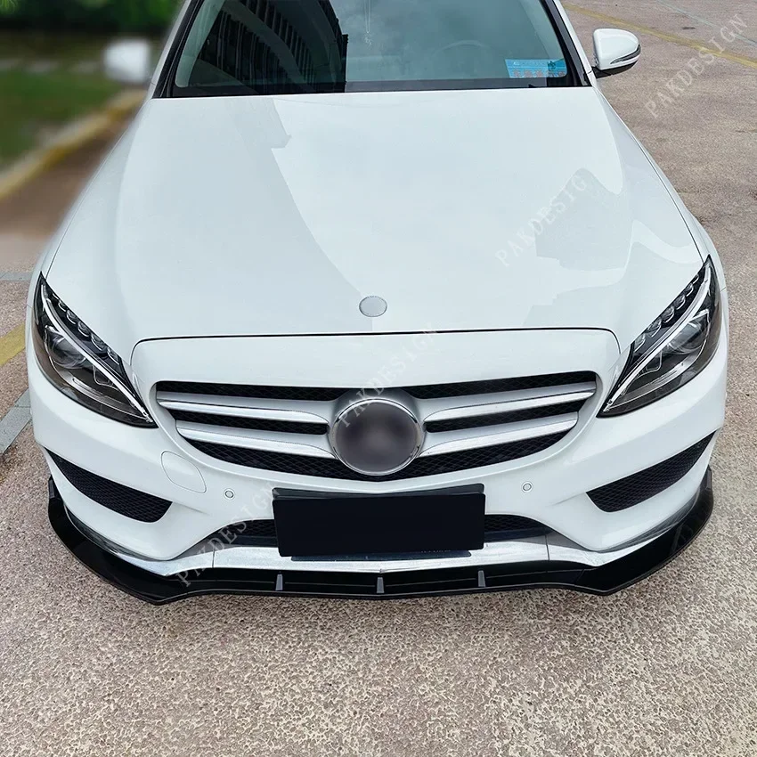 Front Bumper Lip Splitter for Mercedes C Class W205 C205 S205 C160 C200 C180 C300 C400 C450 AMG 2015-2021 Diffuser Body Kit