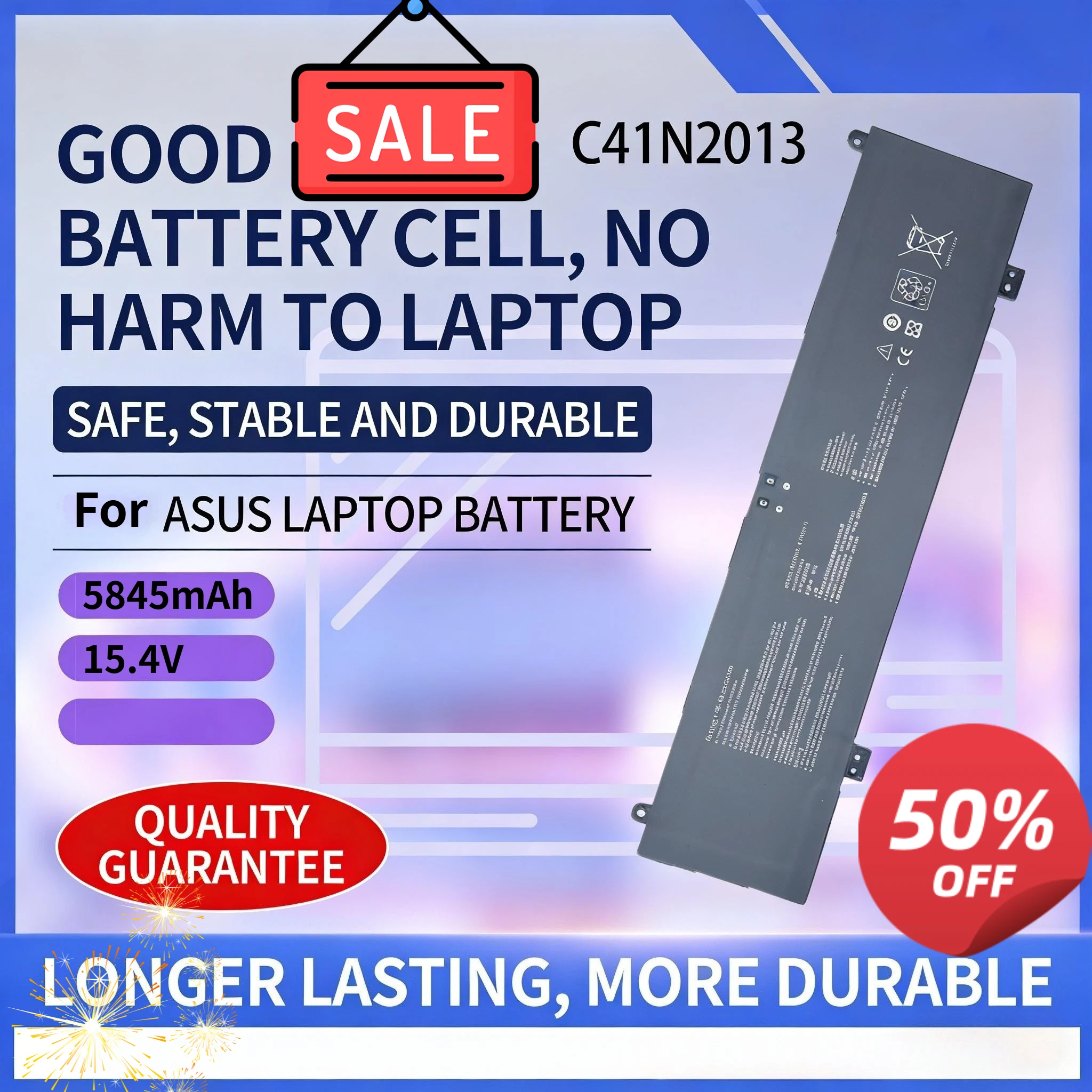 

High quality 5845mAh 15.4v For ASUS C41N2013-1 Laptop Battery