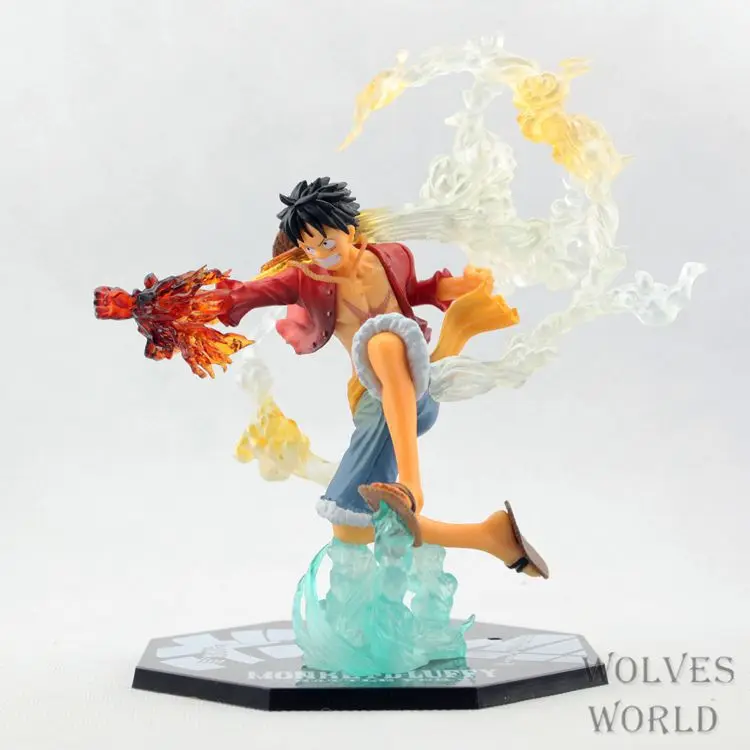 

18cm One Piece - 'Hiken' Luffy (Battle Version) Fire Fist Anime Figure Model Statue Collection Desktop Decoration Ornament Toys