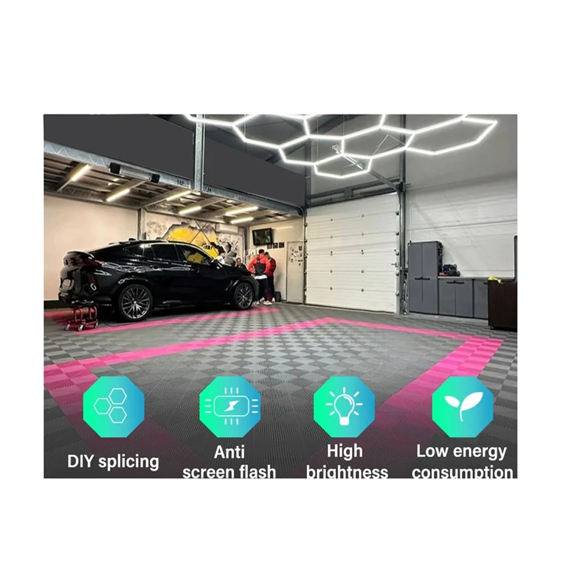 SHGO-Honeycomb Led لتقوم بها بنفسك مصباح المرآب مسدس Led أنبوب مصابيح صالون الحلاقة الإضاءة لورشة عمل 4S عرض السيارات إصلاح الجسم الصالة الرياضية