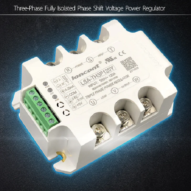 Three-phase AC Voltage Regulating Module Power Regulator Thyristor Solid State Relay Dimming 15A-200A temperature control heat