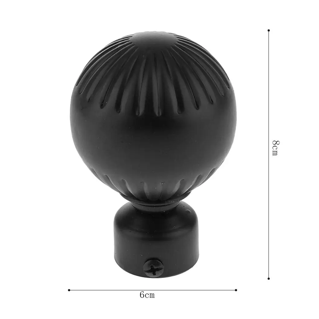 Aluminum Alloy Curtain Rod Ends Vintage Finial Decorative Pole Cap Window Treatment Hardware for Home