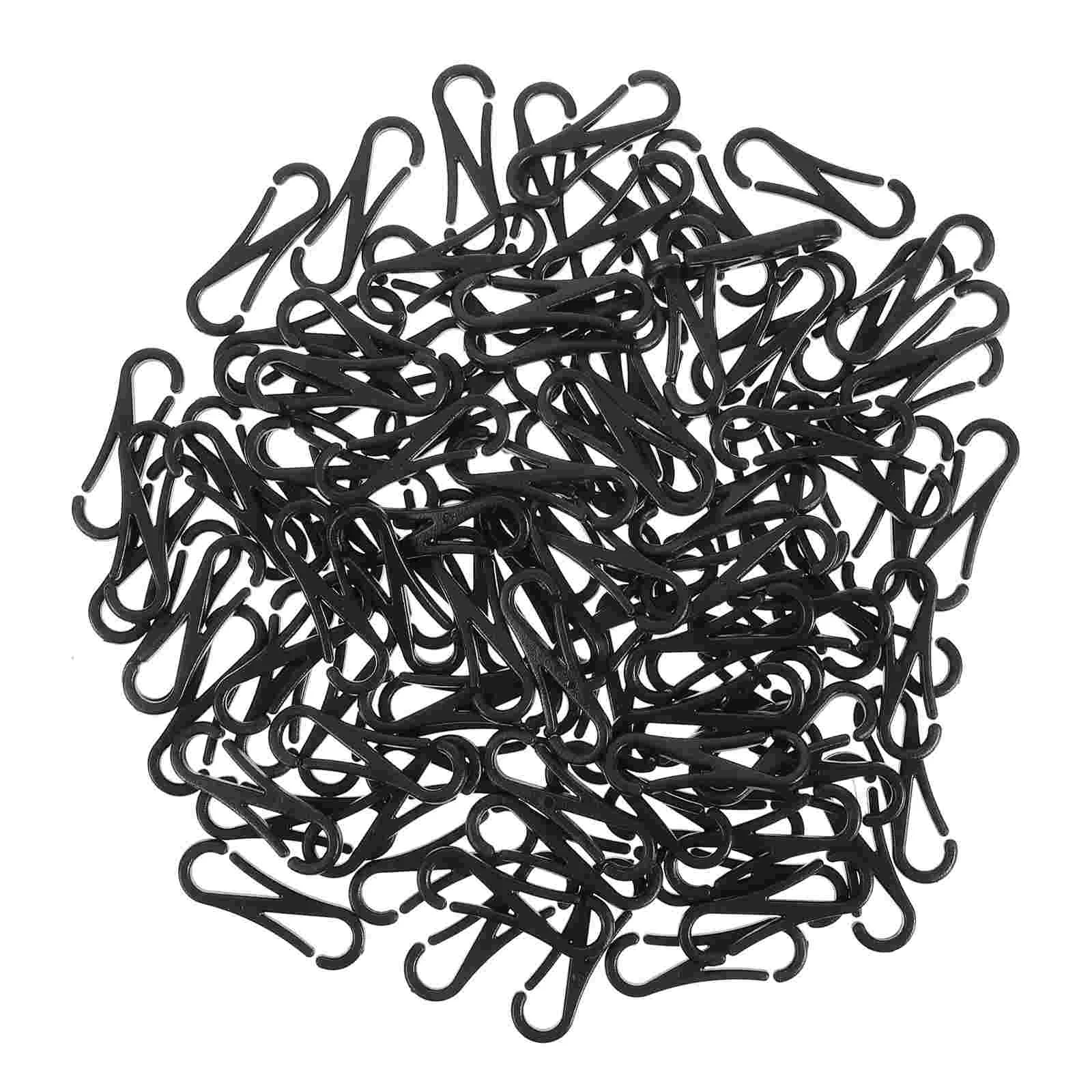 

100 Pcs Lanyard Clips 8 Word Double Hook Hat Hooks 8-shape Badge Accessory Keychain Clasp