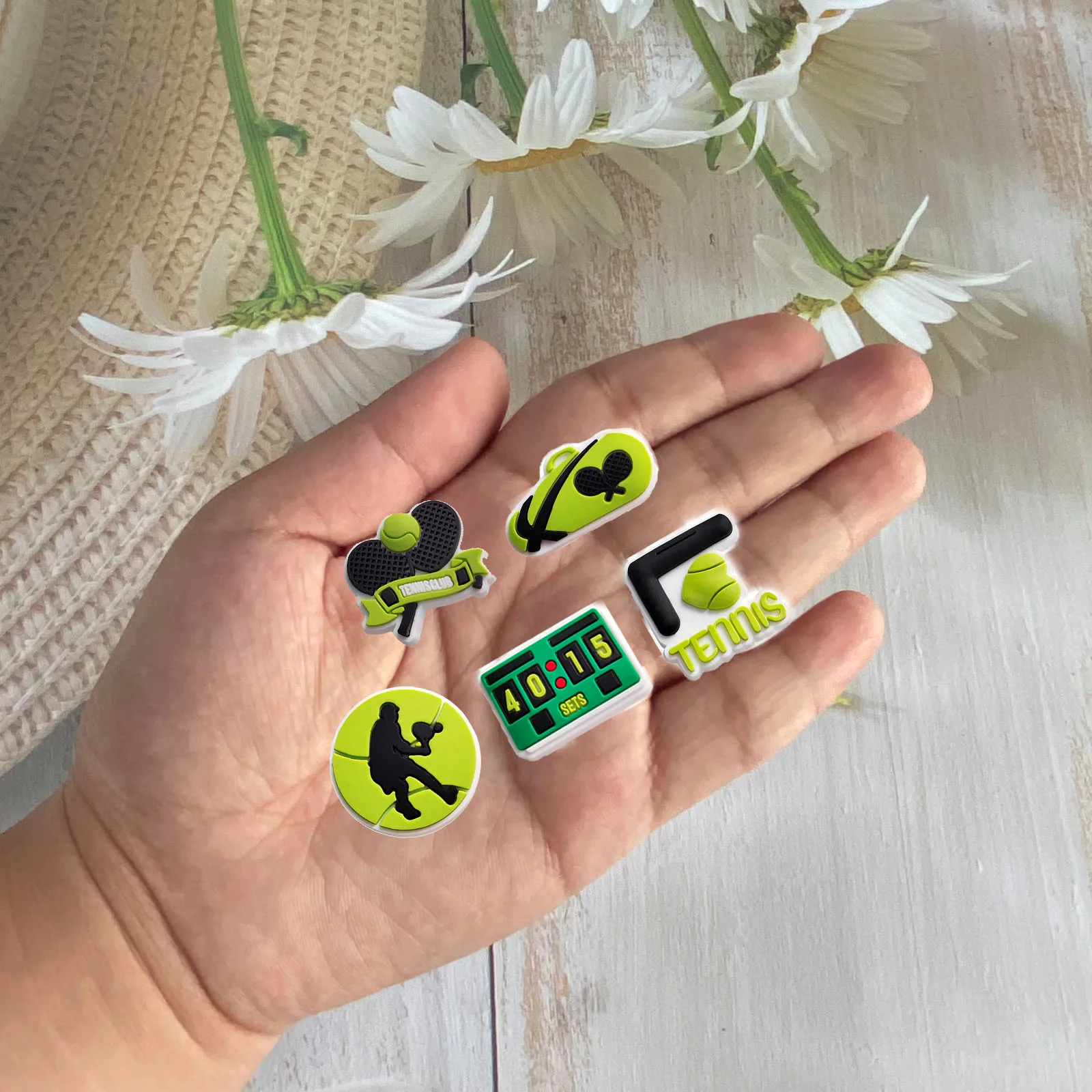 Hot Sale Sport Tennis Shoe Charms for Crocs Accessories Decorations Sandals Shoe Pins Kids Women Party Favor Gift