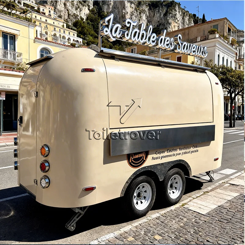 

Олдскульный полностью оборудованный фудтрак-прицеп Multicab, складной фудтрак-прицеп для пасты и индейки с полной кухней