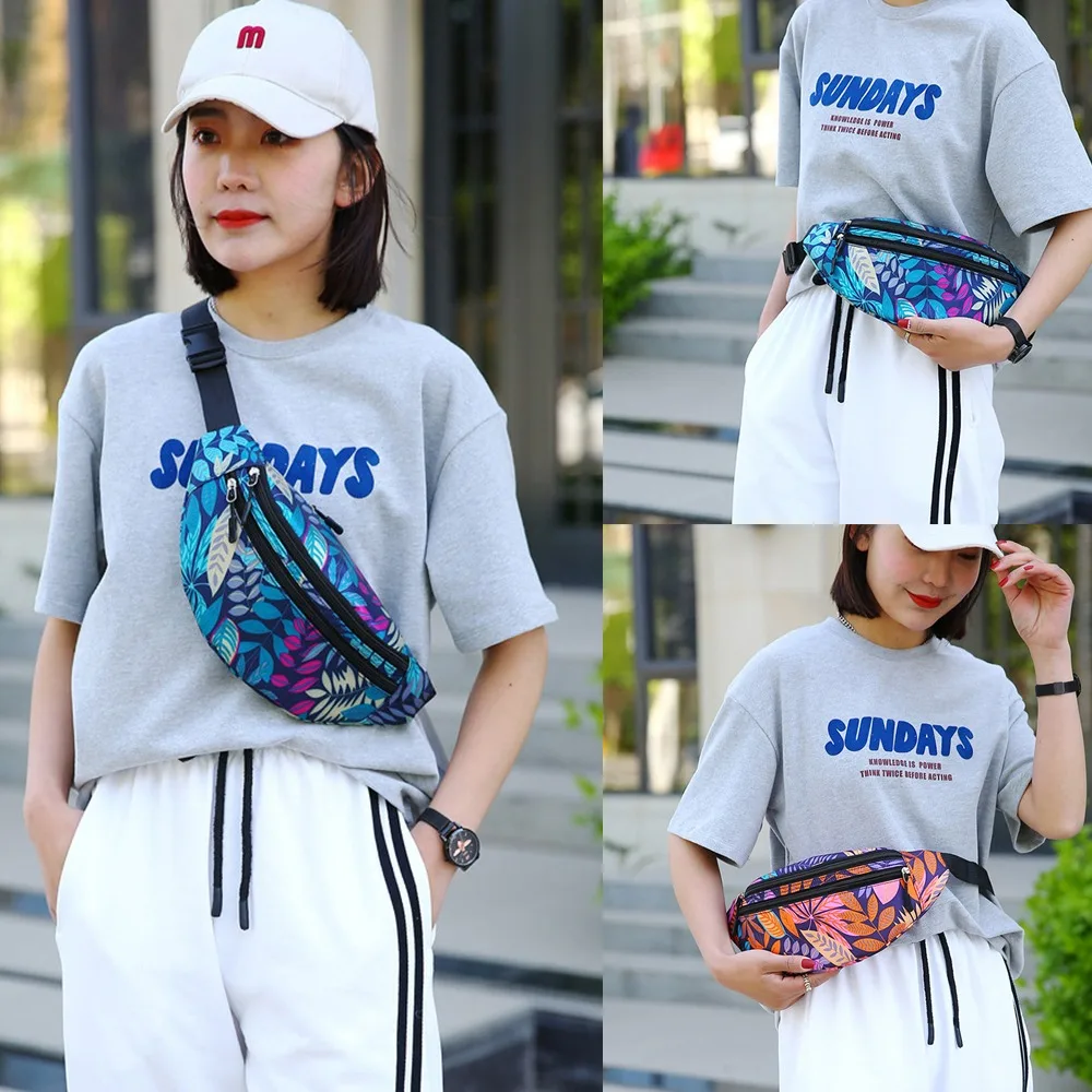 

Fashion Nylon Multi-Layer Waist Bag Waterproof Banana Bag Purse Handbag Motion Korean-Style Fanny Bag Unisex Version