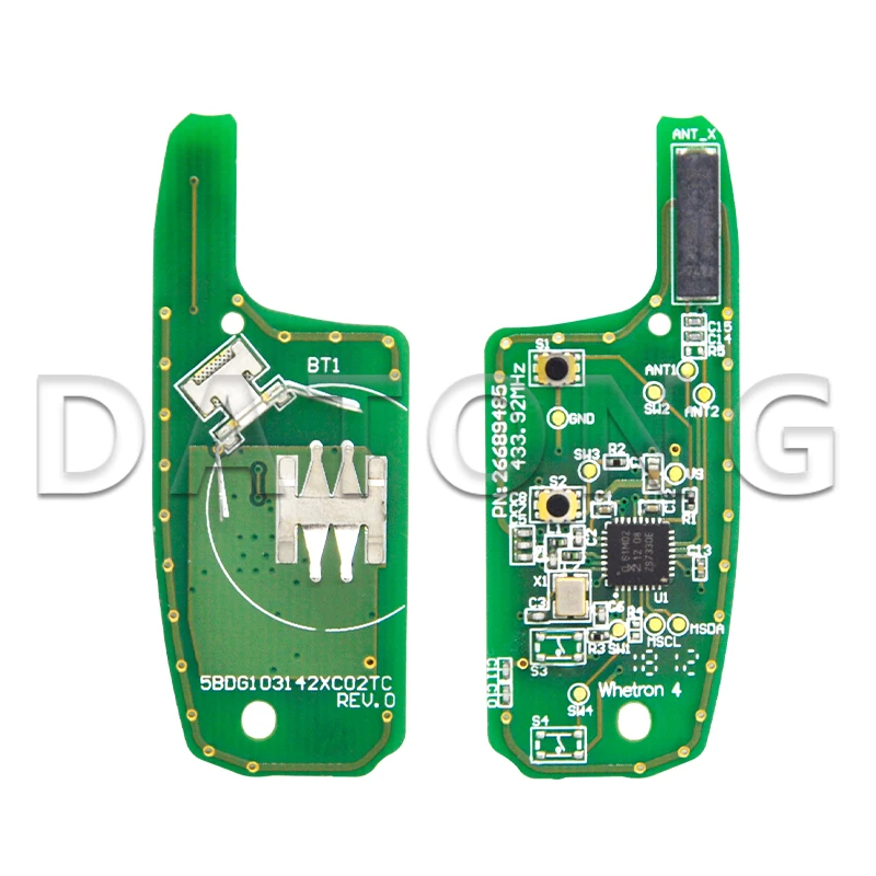 Datong World Car Remote Control Key Fit For Chevrolet Cruz 2015 Trax Sonic Spark Onix 2021 433FSK 4A Chip Original PCB Flip Key