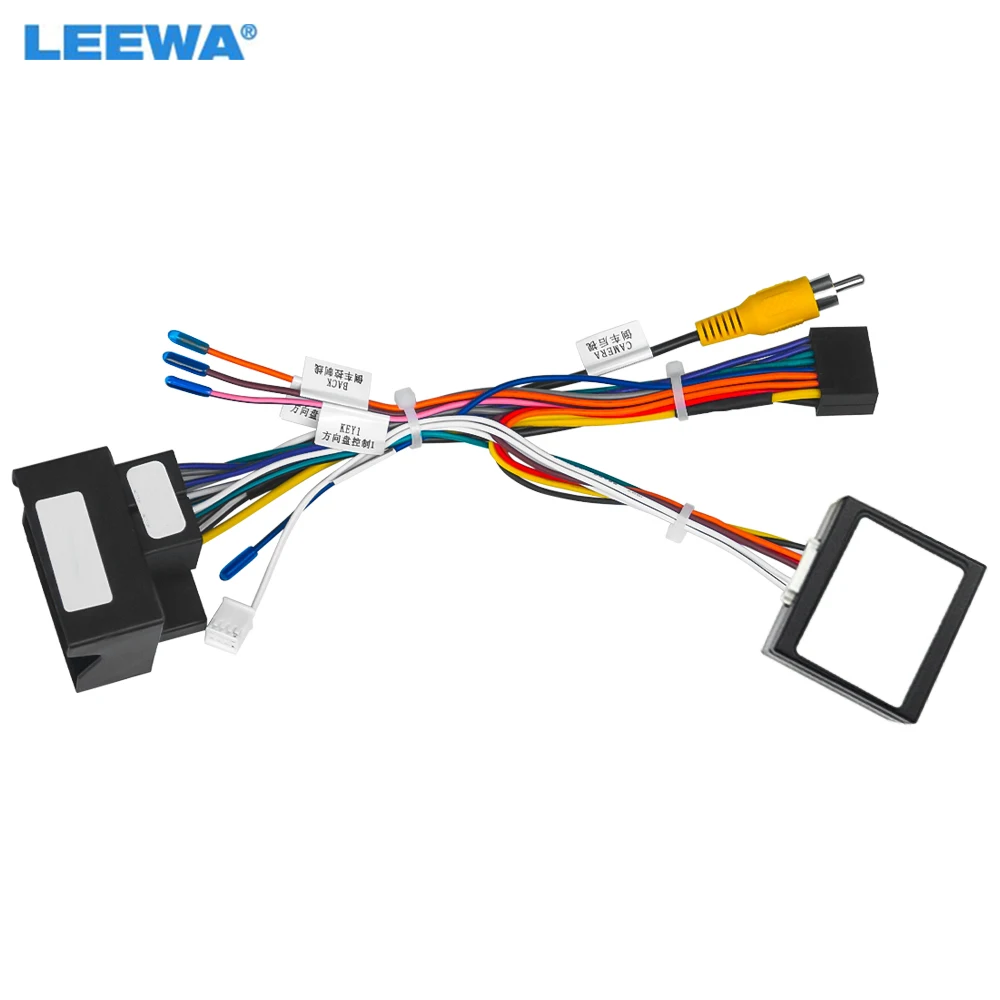 LEEWA Car Media Player Navi Radio 16Pin Wire Harness For Android Volkswagen Golf 5/6/Polo/Passat/Jetta/Tiguan/Touran/Skoda