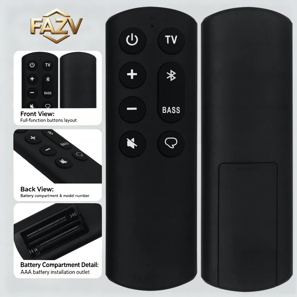 FAZV Remote for BOSE TV Speaker 431974 SOLO 5 SOLO 10 SOLO 15 2nd Gen Bluetooth Speaker