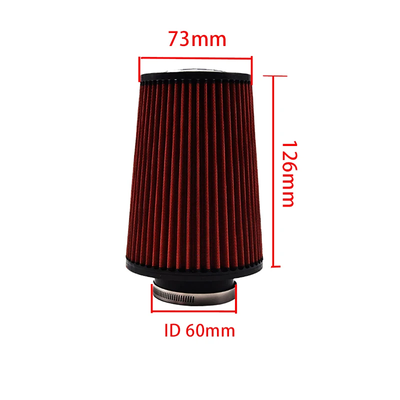 60mm 70mm Air Filter High Flow Cold Air Intake Universal Filters Vehicles Air Filters Car Accessories