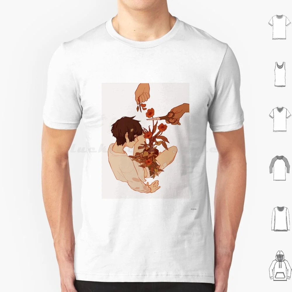 Overgrown T Shirt 6Xl Cotton Cool Tee Flowers Floral Aesthetic Plants Plant Boy Boy Plant Flower Original Character Oc Bandages