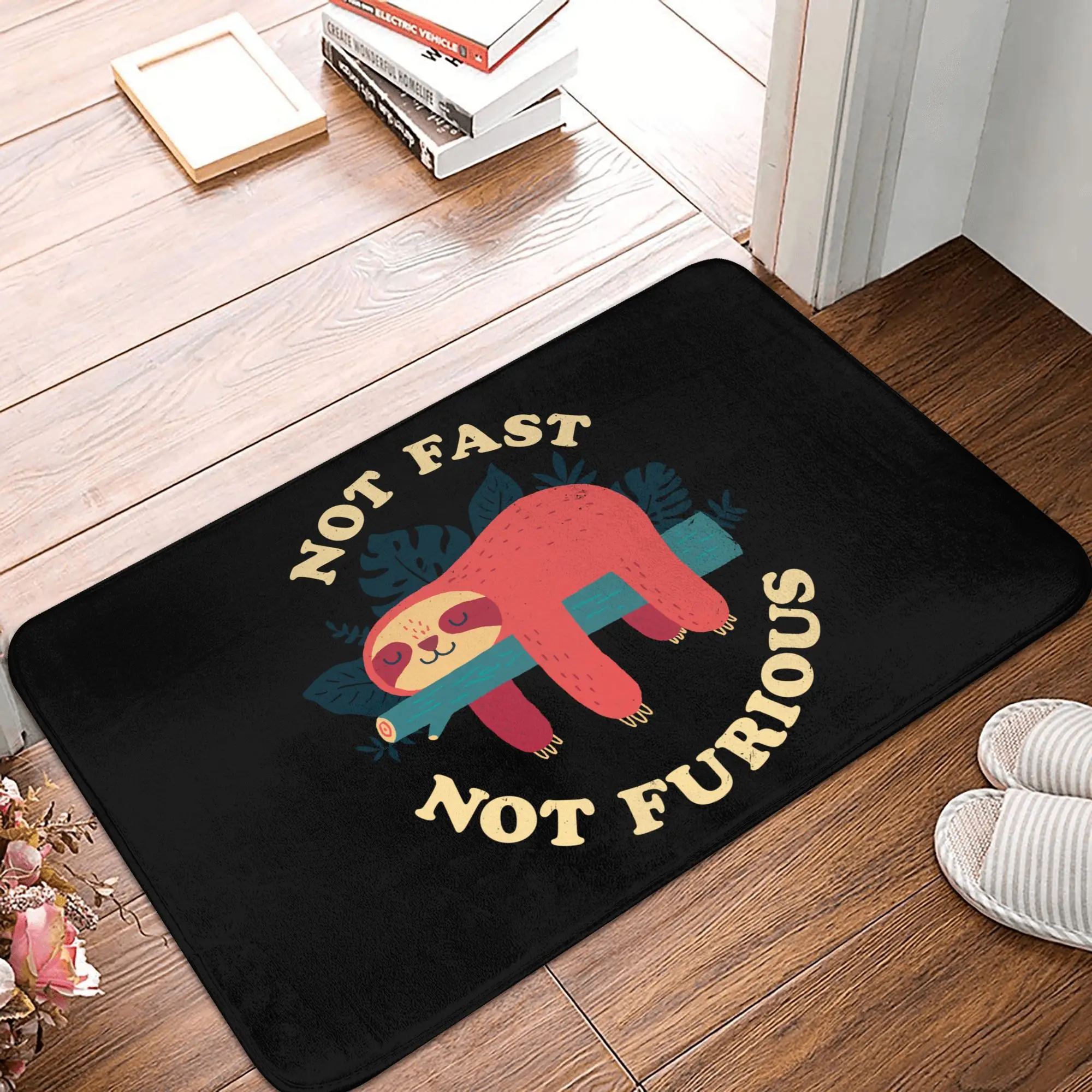 

Not Fast Not Furious Cute Sloth Front Door Mat Anti-Slip Indoor Absorbent Doormat Floor Bathroom Entrance Rug Carpet