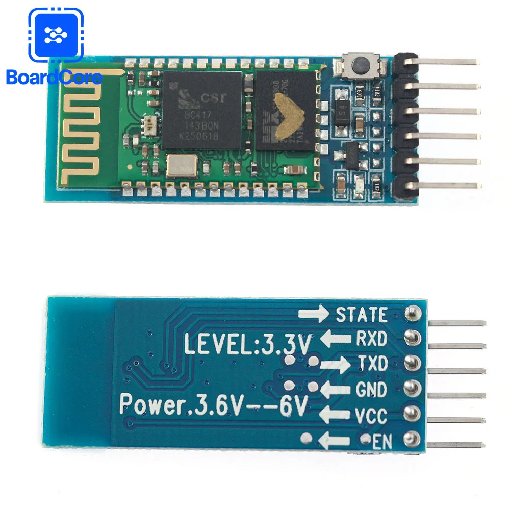 HC-05 HC-06 Módulo Bluetooth inalámbrico RF maestro esclavo 6 pines/4 pines módulo convertidor de transmisión transparente en serie para Arduino