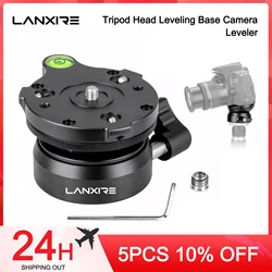 Lanxire Tripod Head Leveling Base Leveling Head Half Ball with 1/4