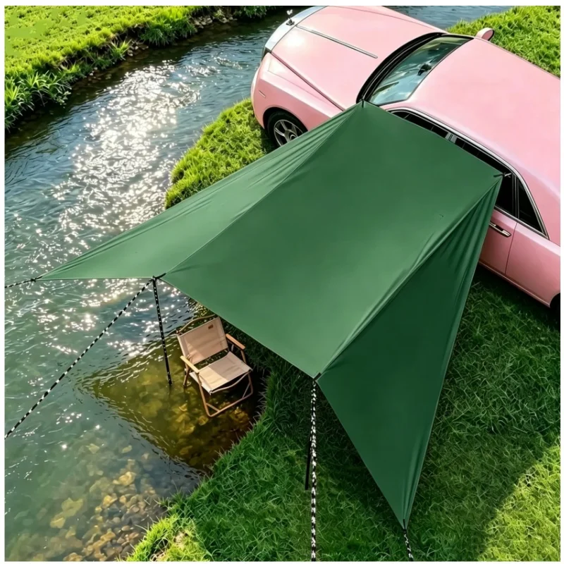 Großes Fledermauszelt-förmiges Auto-Seiten-Sonnenschutzdach, Wasserdichtes Stoffzelt, Outdoor-Camping, SUV-Box-Typ Auto-Heckabdeckung – Detail 11