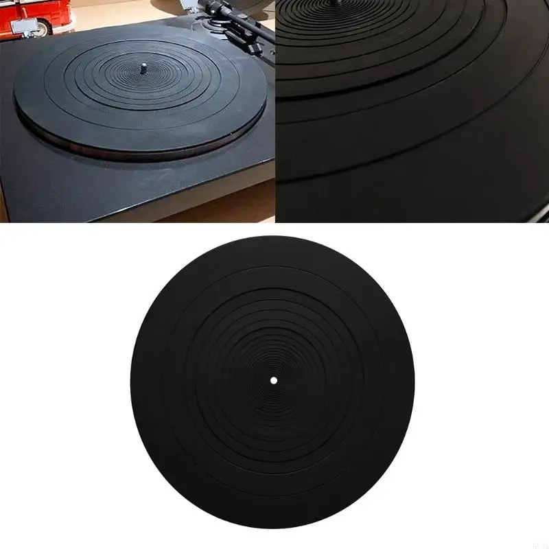 573A karet silikon slipmat vinyl anti-statis untuk pemutar rekaman ketebalan 3mm