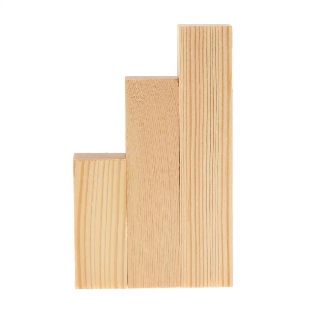 Piezas de bloques de madera de Balsa, varillas de 2x2cm para manualidades DIY, suministros de modelado