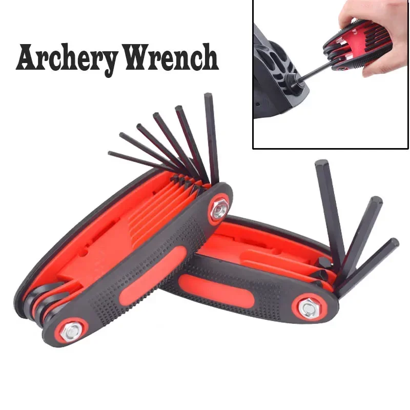 

Archery Wrench Compound Recurve Bow Adjustable Tool 9-in-1 Multi-function Wrench for Camping Hunting Repair Fixed Accessories