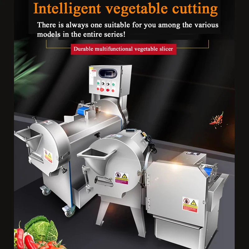 PBOBP Kitchen Multifunctional Vegetable Cutter Commercial Electric Radish Cutting Potato Chips Slicing Vegetable Slicing Machine