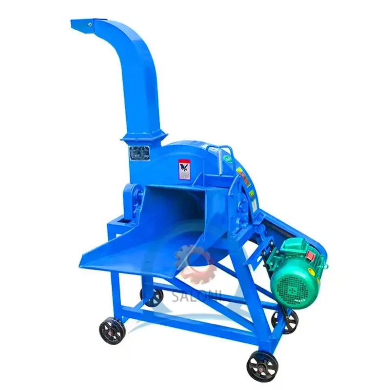 Hot Sale Agricultural Electric/ Engine Fodder Silage Grinder Animal Feed Making Grass Straw Cutting Big Chaff Cutter