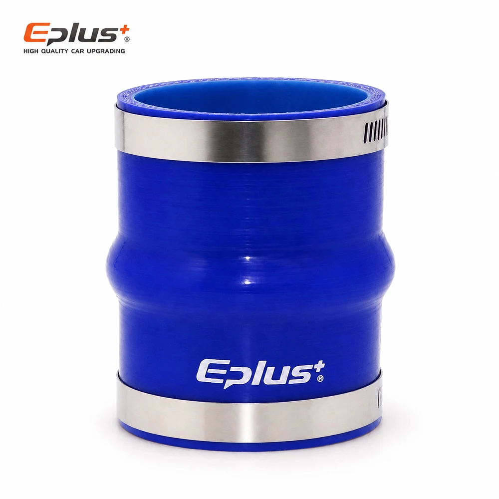 EPLUS Blue Silicone Turbo Hose Straight Hump Coupler Reinforced Intake Pipe for Intercooler System Universal Silica Gel Coupler