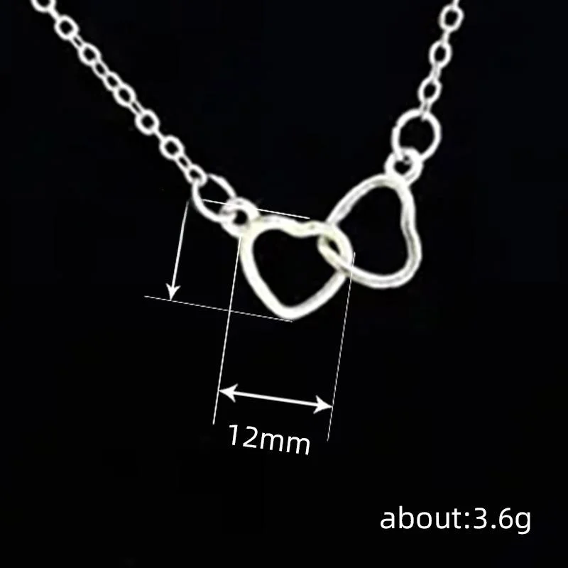 Chuhui Simple Street Sle Nelace Pingente de coração oco Versátil joias de cobre Acessório fiel para todos os Ocns