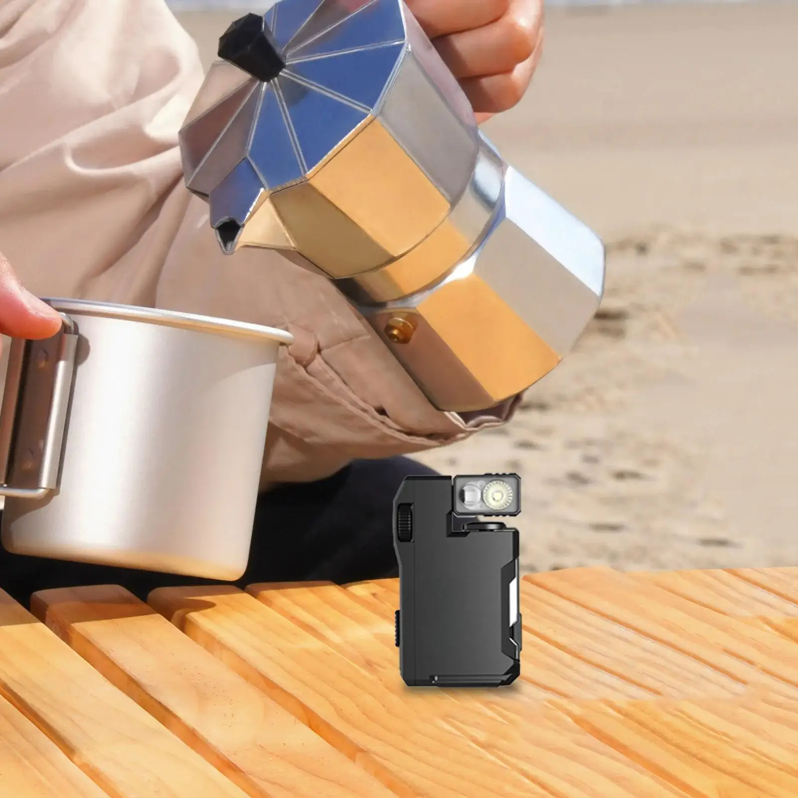 Magnetische zaklamp Oplaadbaar 400 lumen Draagbare zakkampeerlamp Overlevingsuitrusting en benodigdheden voor uitval Binnenvissen