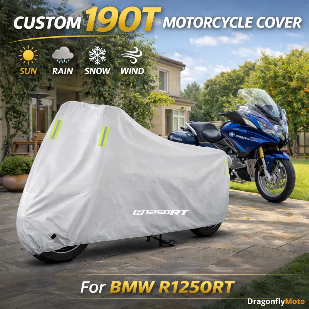 

For BMW R1250RT R1250 RT R 1250RT 2004-2013 Motorcycle Cover Silver Waterproof UV Rain Dust Sun Outdoor Indoor Protector