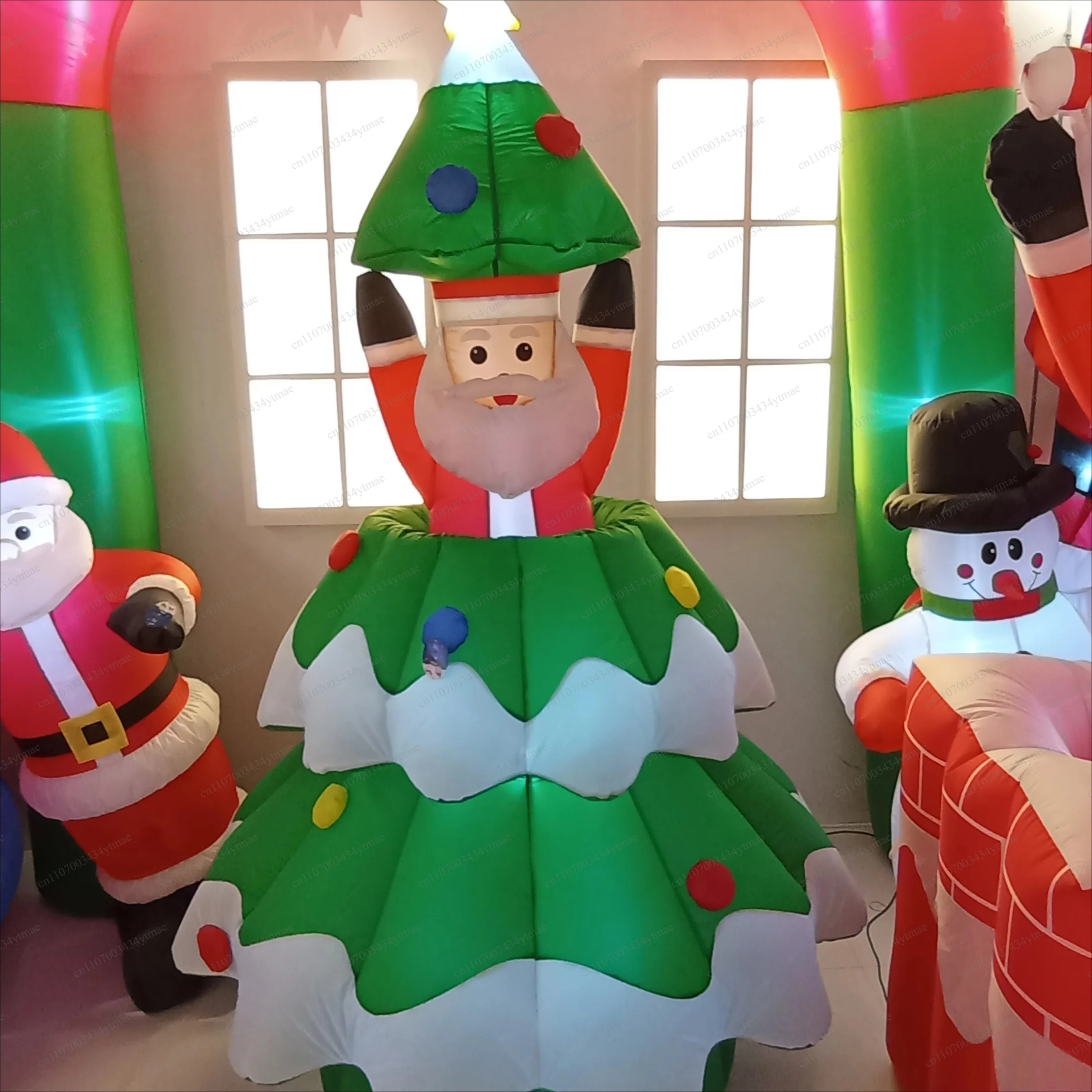 Christmas decorations Santa snowman air mold Christmas tree arch electric inflatable God of Wealth New Year Spring Festival