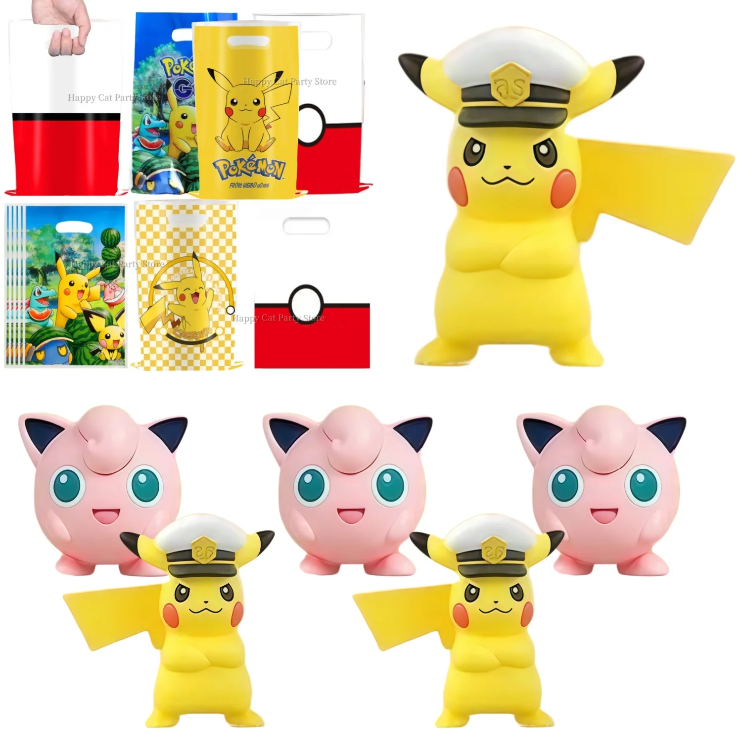 Pikachu Birthday Gift Bag Pokemon Figures Pokemon Gift Bag Pikachu Candy Bag Packaging Giveaway Party Favors Guest Pokemon Gift