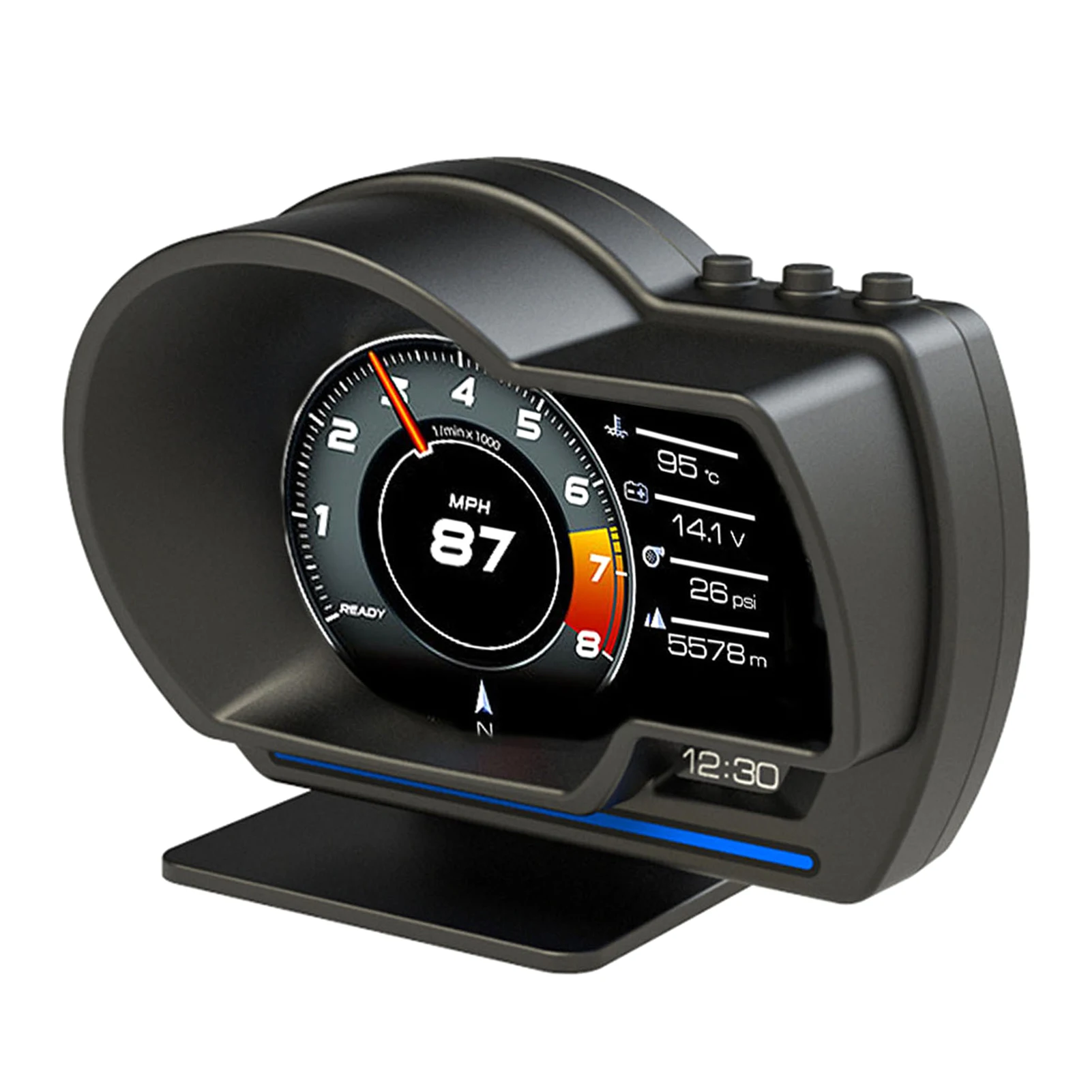 Car Diagnostic Tool OBDⅡ+GPS Smart Car Head up Display Gauge High Definition Speedometer OBD Fault Code Elimination
