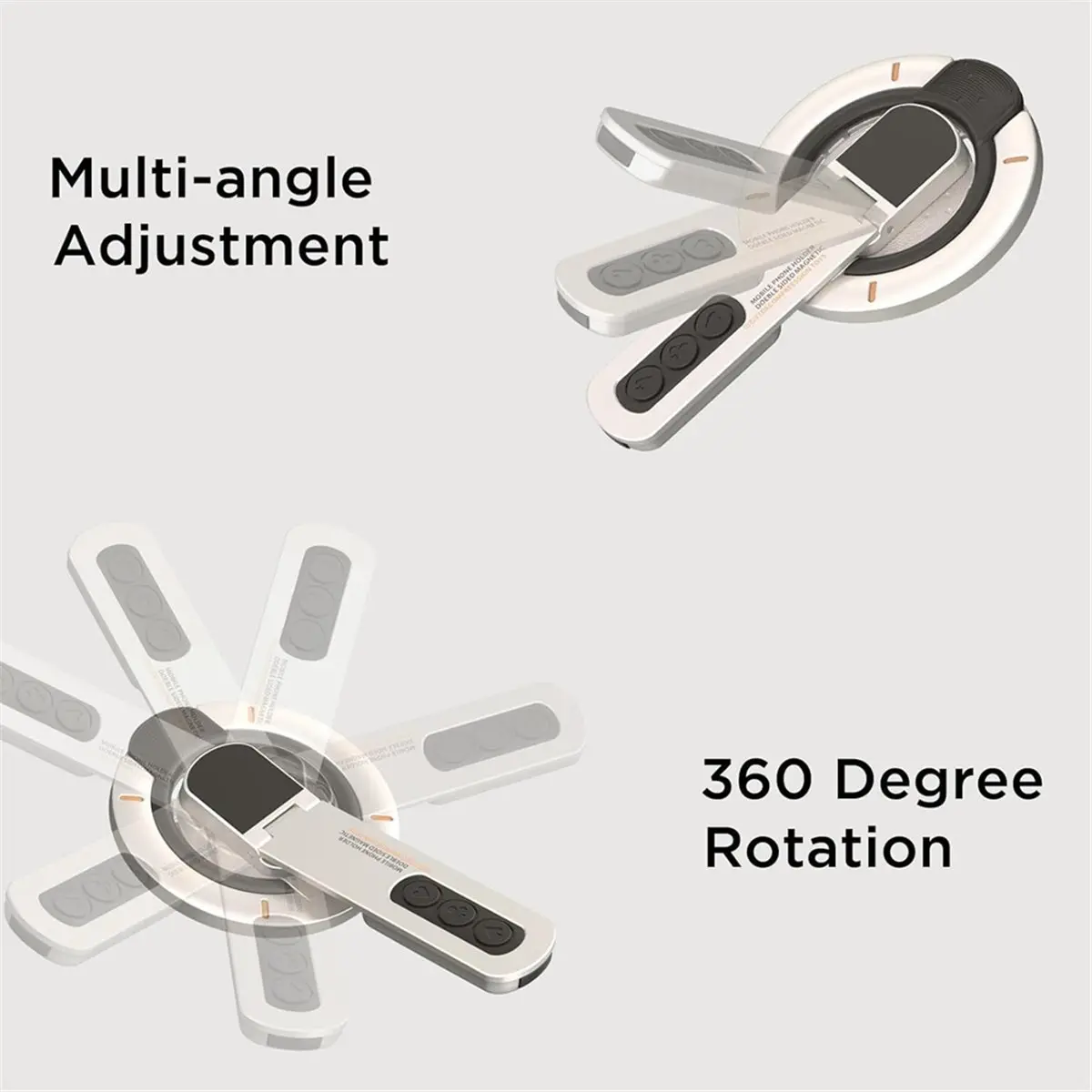 plplp Magnetic Phone Holder, Aluminum Phone Ring Holder for MagSafe Phone Grip with 360° Rotation Stress Relief Phone Holder B