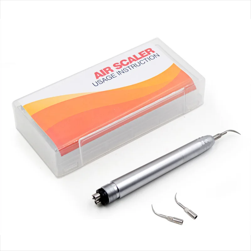 Ultrasonic Air Dental Scaler Handpiece 2/4 Holes with 3 Tips Dental Equipment for Professional Cleaning