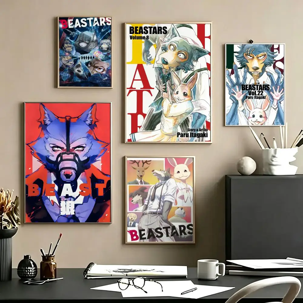 anime BEASTARS Poster Poster HD Self Adhesive Waterproof Art Print Wall Decor for Bedroom Living Room Home Gift