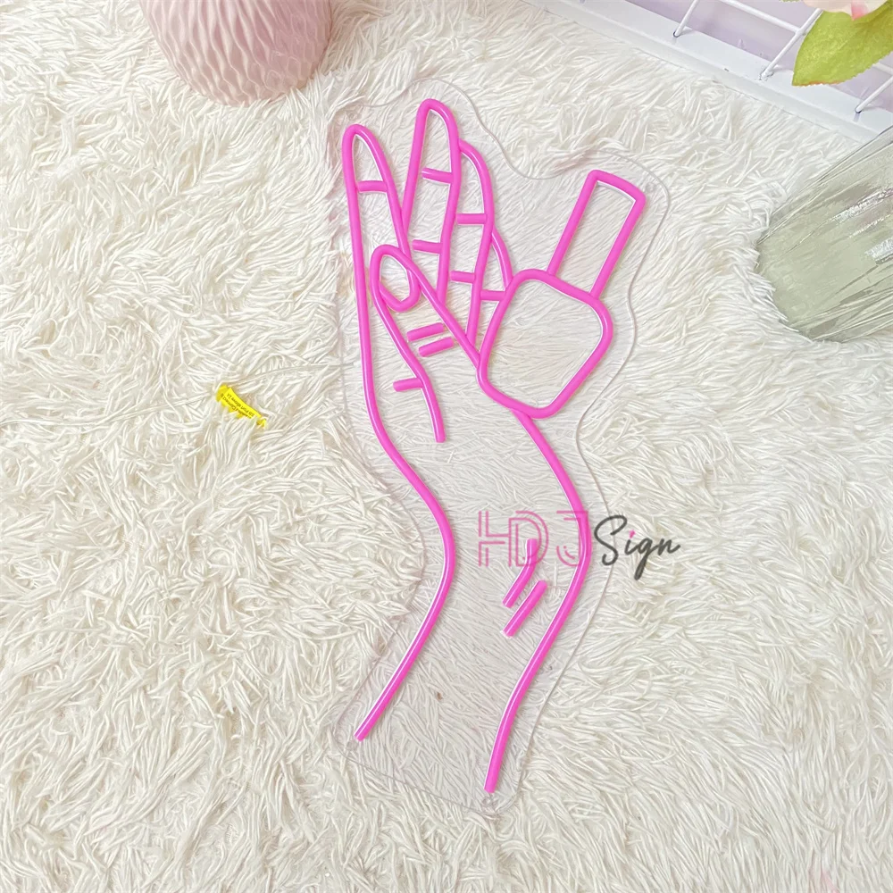 Imagem -06 - Usb Neon Led Sign para Unhas Salão de Beleza Shop And Room Decor Lights Signboard Business Decoração do Quarto