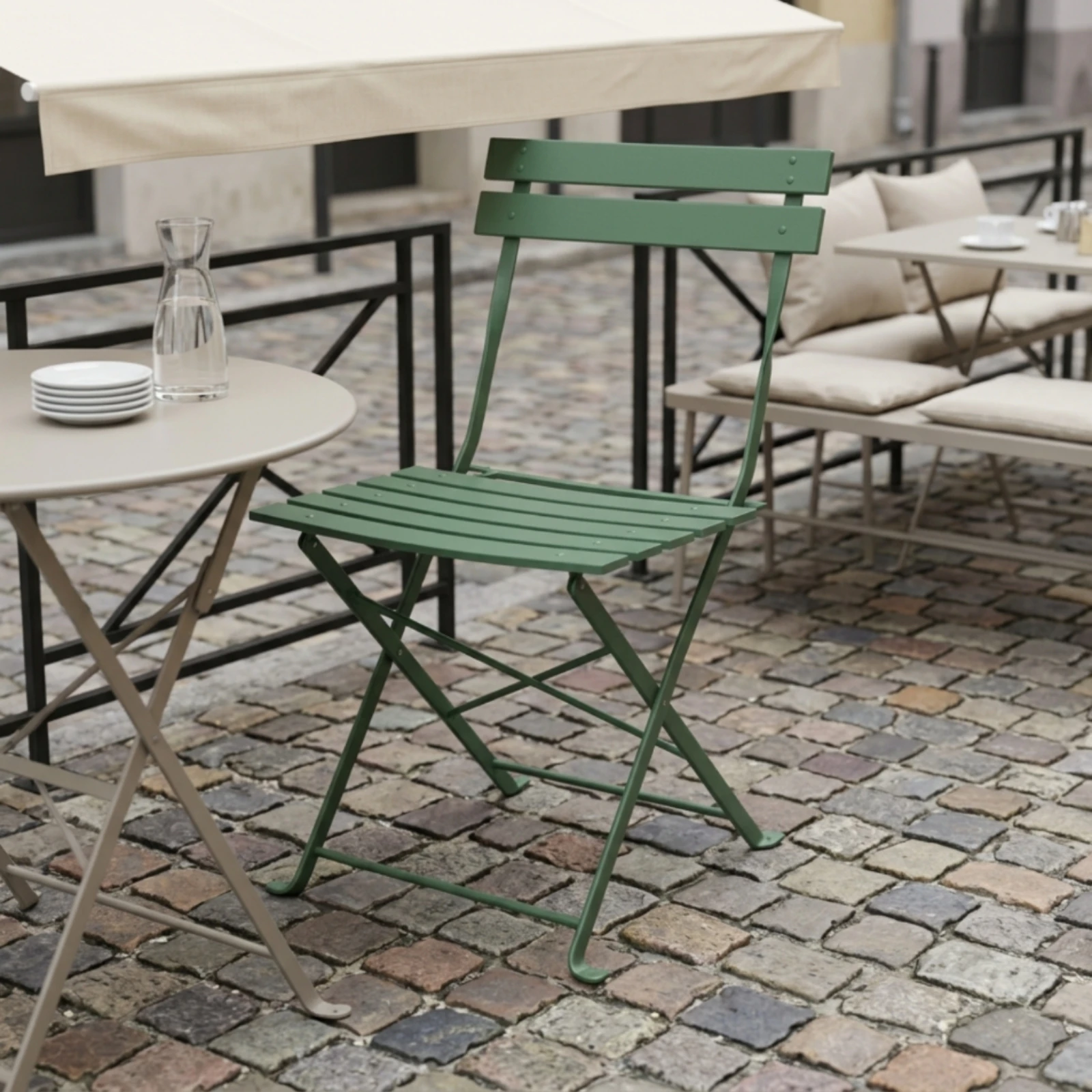Folding Cafe Chair Portable Cafe Chair Furniture Lightweight Long-Lasting for Patio, Balcony