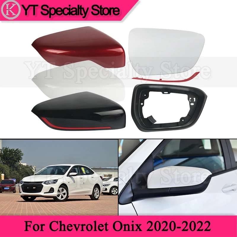 Kamshing Rearview Mirror Cover For Chevrolet Onix 2020-2022 Rear View Mirror Glass Frame Mirror Glass Lens