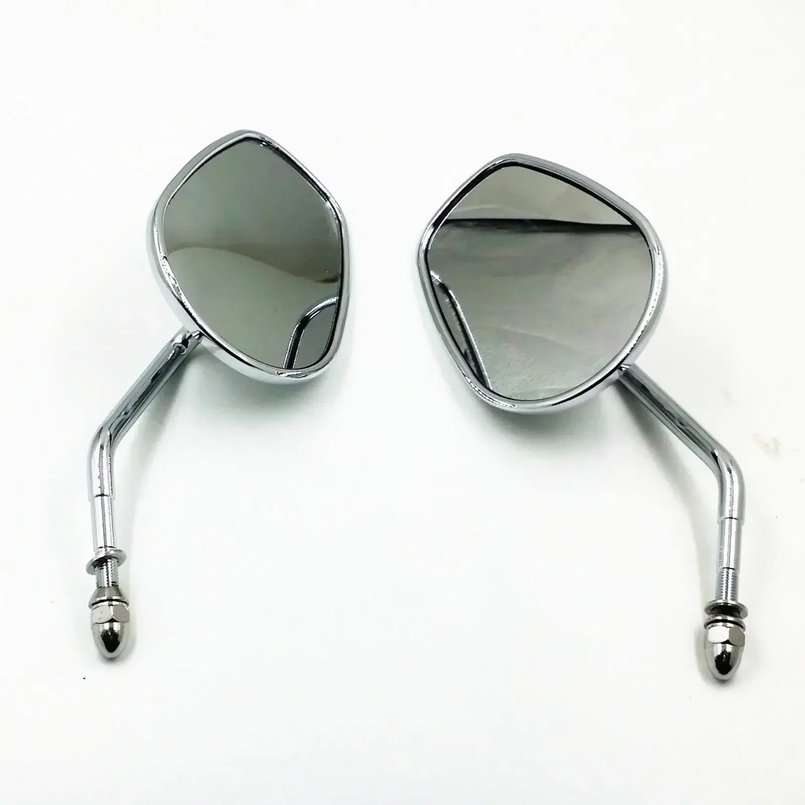 

Chrome Oval Rear View Side Mirror For Harley Cruiser Touring Road King Electra